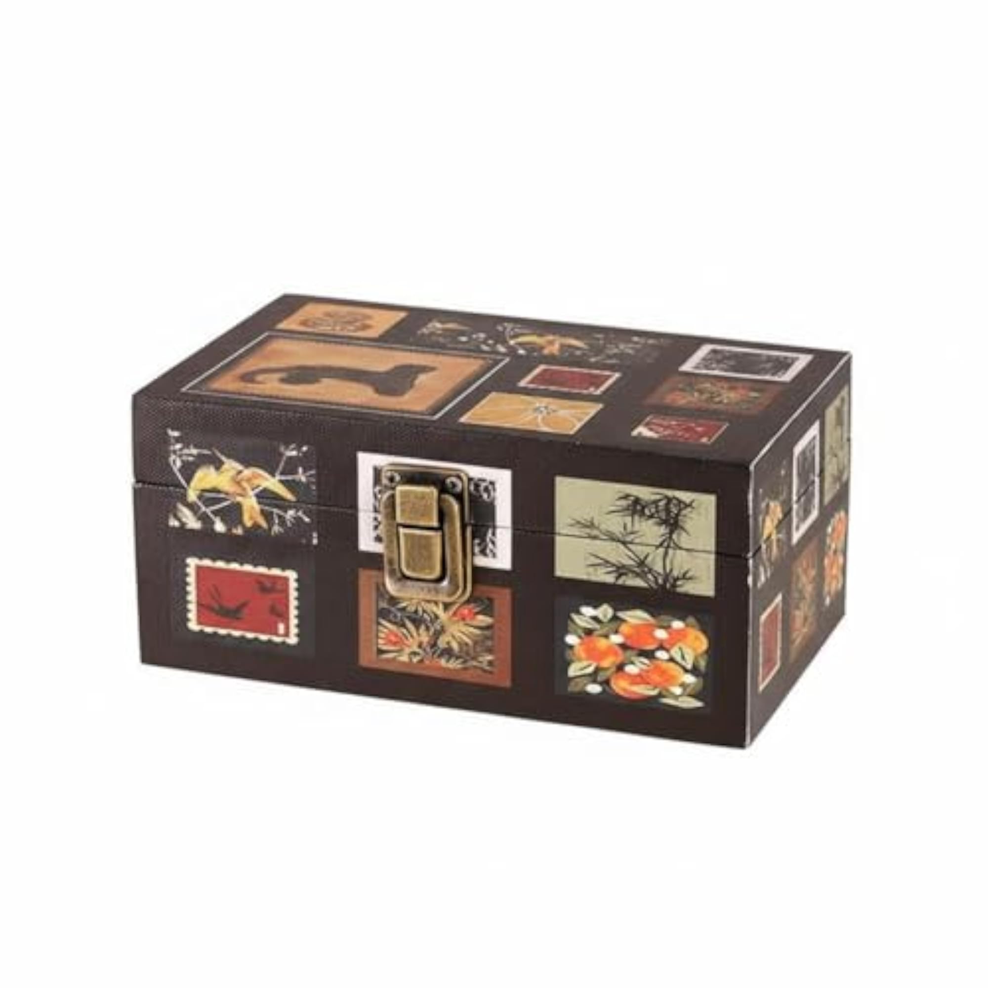 Vintage Dustproof Wooden Storage Chest for Trinkets